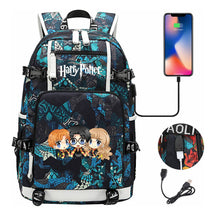 School Of Witchcraft And Wizardry Usb Earphones, Youth Student Backpacks, Leisure Travel Backpacks