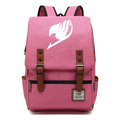 Printed Teenage Student Backpack For Men And Women With Casual Belt Buckle Classic Backpack