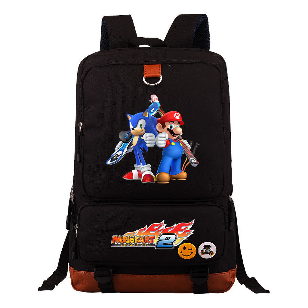 Super Mario Print Youth Student Backpack, Travel Bag, Men's And Women's Backpack