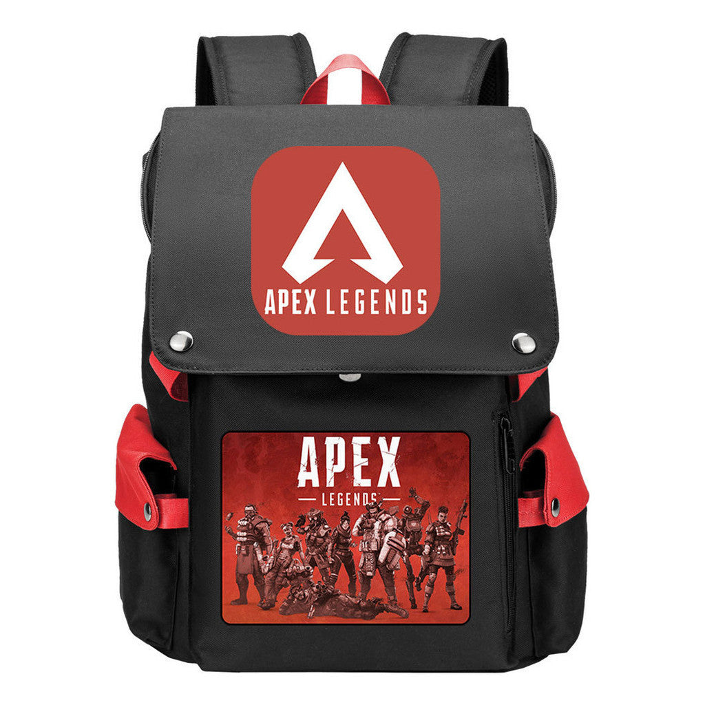 Apex Hero Print Usb Charging Cap Headpiece Student Backpack Leisure Backpack