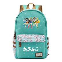 Anime Beauty Girl Warrior Student School Bag Fragmented Flower Boy's And Girl's Leisure Backpack