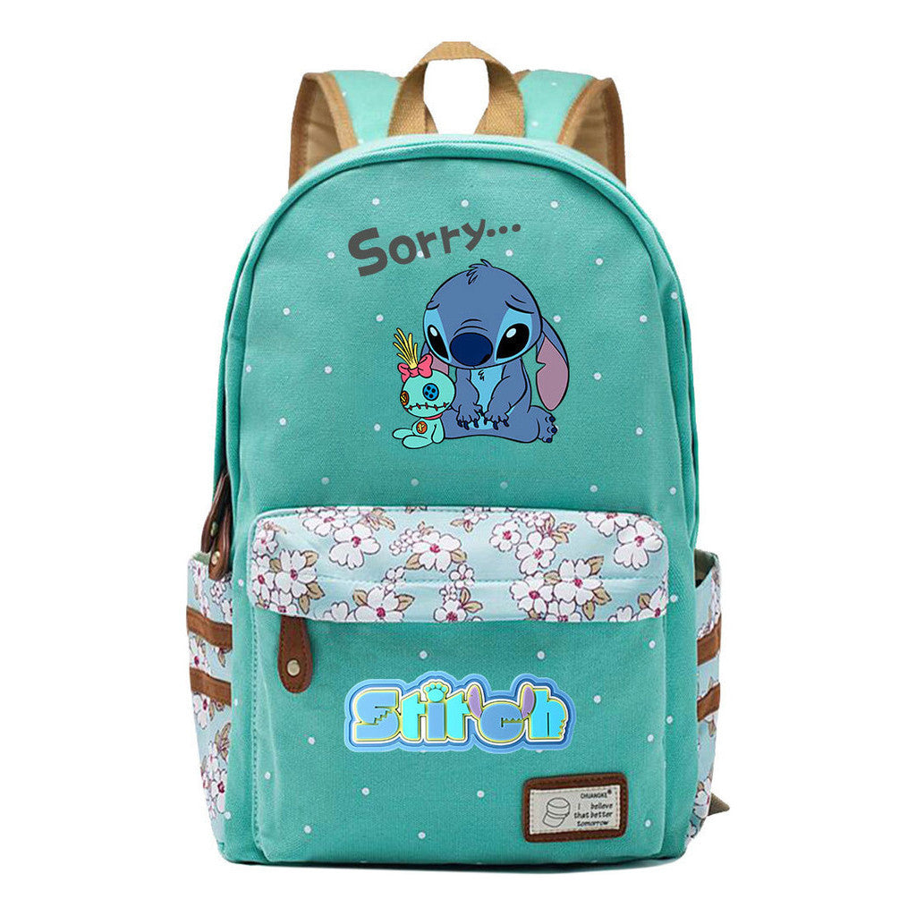 Japanese Anime Interstellar Baby Stitch Printed Youth Backpack Casual Backpack