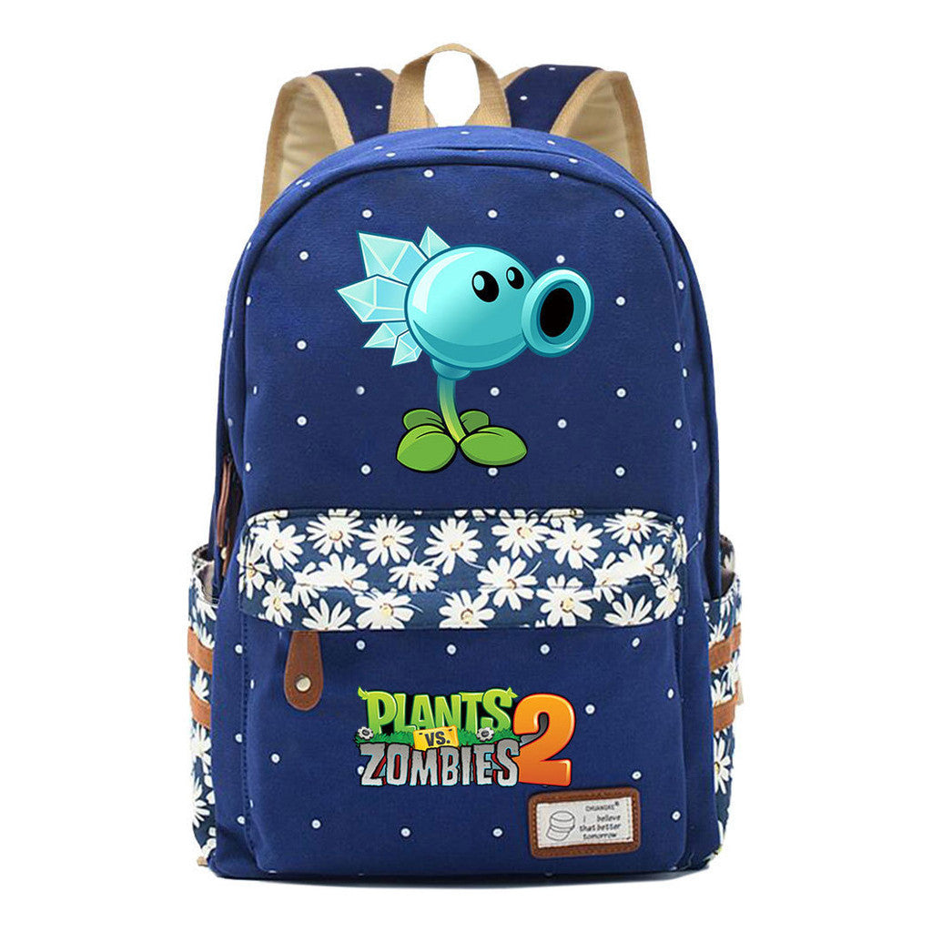 Game Plants Battle Printed Teenage Girl Student Backpack For Men And Women's Leisure Backpack