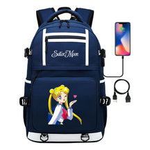 Anime Beauty Girl Warrior Usb Youth Student School Bag Men's And Women's Backpack Leisure Travel Backpack