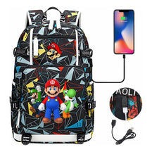 Super Mario Printed Teenage Student Backpack With Large Capacity For Men And Women's Leisure Travel Backpack