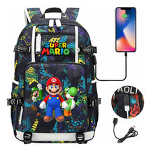 Super Mario Printed Teenage Student Backpack With Large Capacity For Men And Women's Leisure Travel Backpack