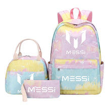 Sports Football Star Student Girl Backpack Lunch Bag Three Piece Set Backpack Set