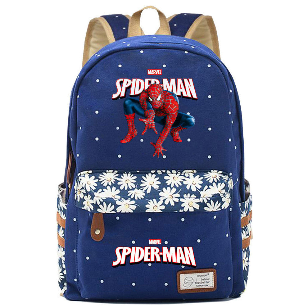 Superhero Printed Teenage Primary And Secondary School Backpacks For Men And Women's Leisure Travel Backpacks