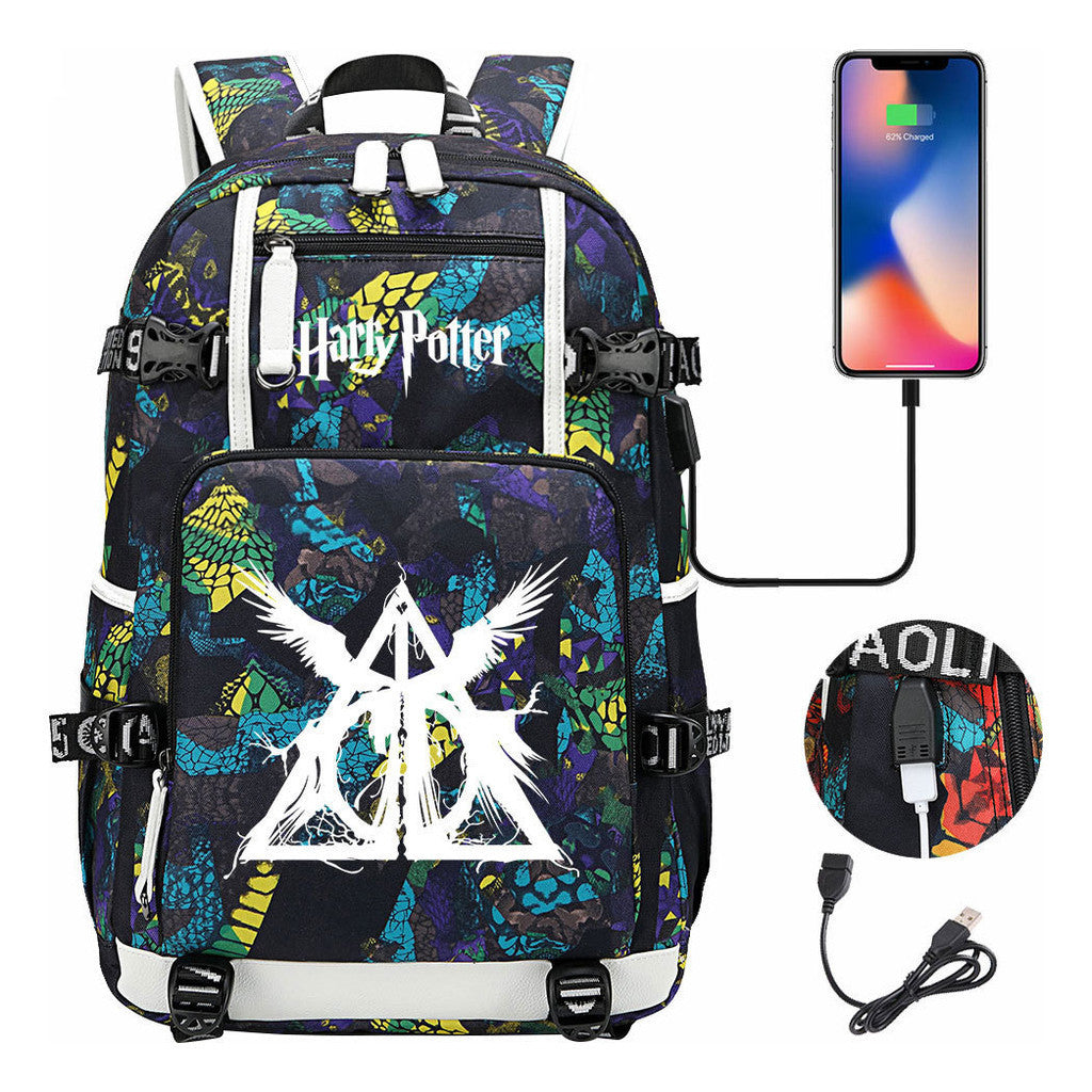 Magic School Usb Youth Student Backpack For Men And Women Leisure Travel Backpack