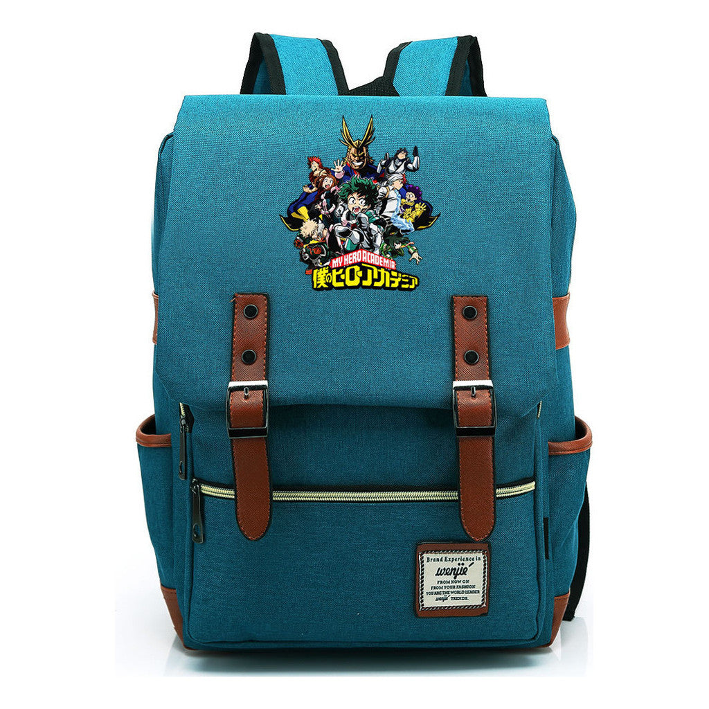 Anime My Heroes Academy Printed Student School Bag For Men And Women Leisure Belt Buckle Classic Backpack