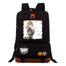 Violet Eternal Garden Printed Youth Student School Bag Large Capacity Travel Bag Men's And Women's Backpack