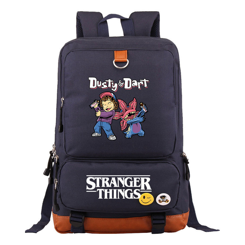 Strange Story Printed Youth Student School Bag Large Capacity Travel Bag Men's And Women's Backpack