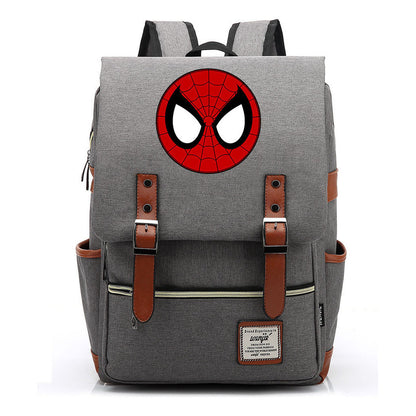 Superhero Printed Youth Student Backpack, Classic Backpack For Men And Women
