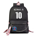 Football Star Neymar Printed Usb Youth Student Backpack For Men And Women's Leisure Travel Backpack