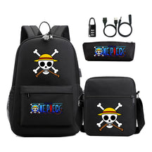 Usb Password Lock Student Backpack Three Piece Set Backpack Set