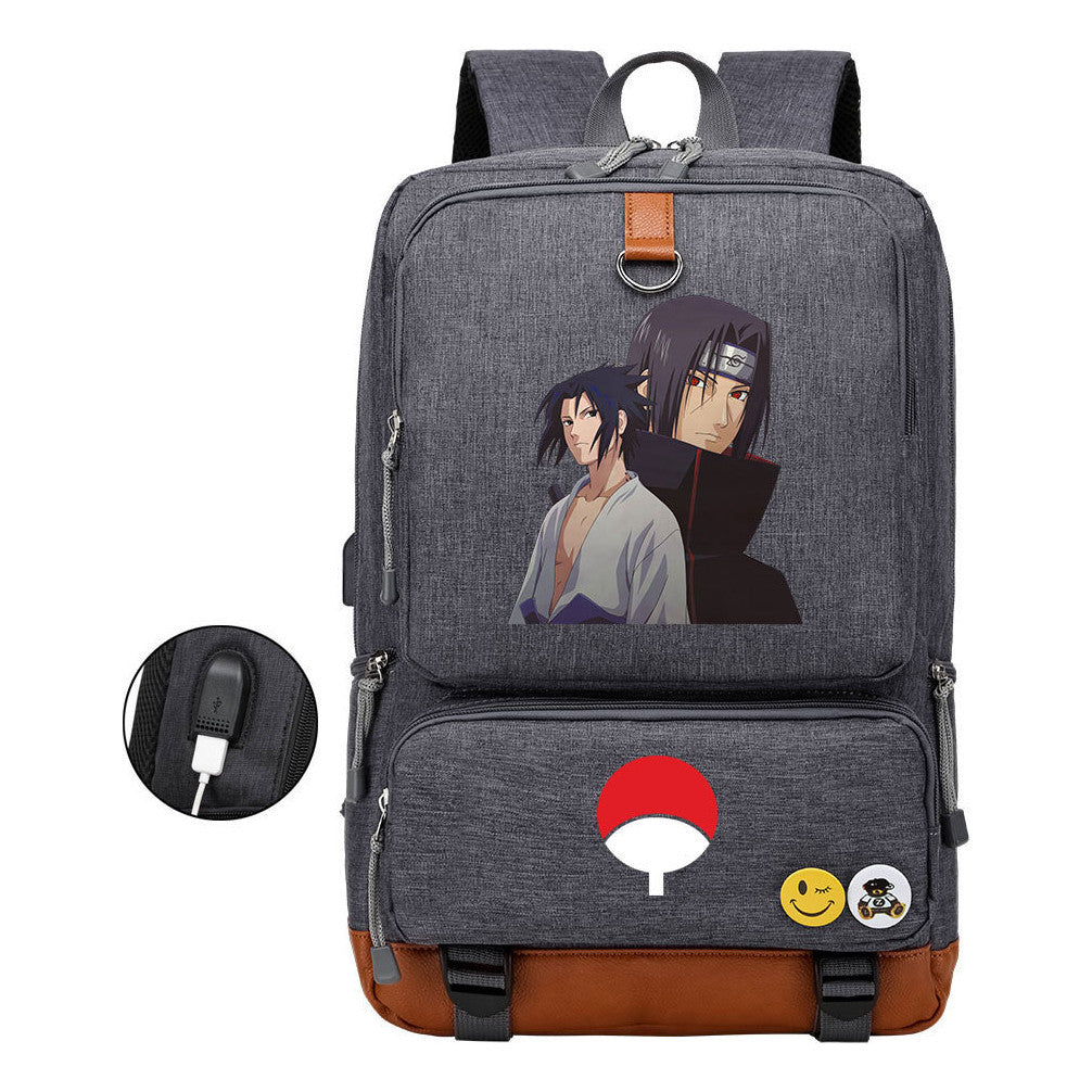 Printed Usb Youth Student Backpack For Leisure Travel Backpack