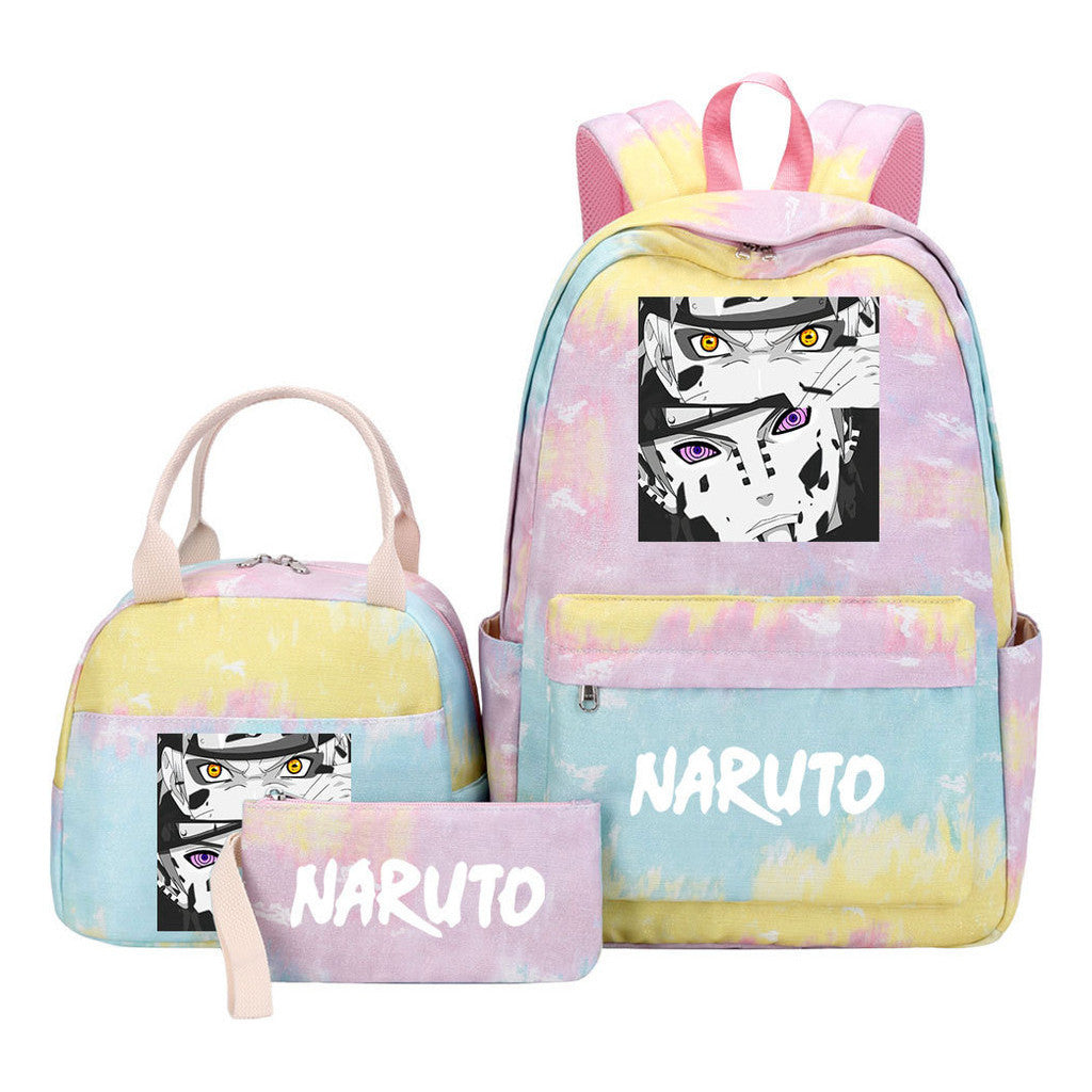 Naruto Teenage Girls School Bag Lunch Bag Three Piece Backpack Set