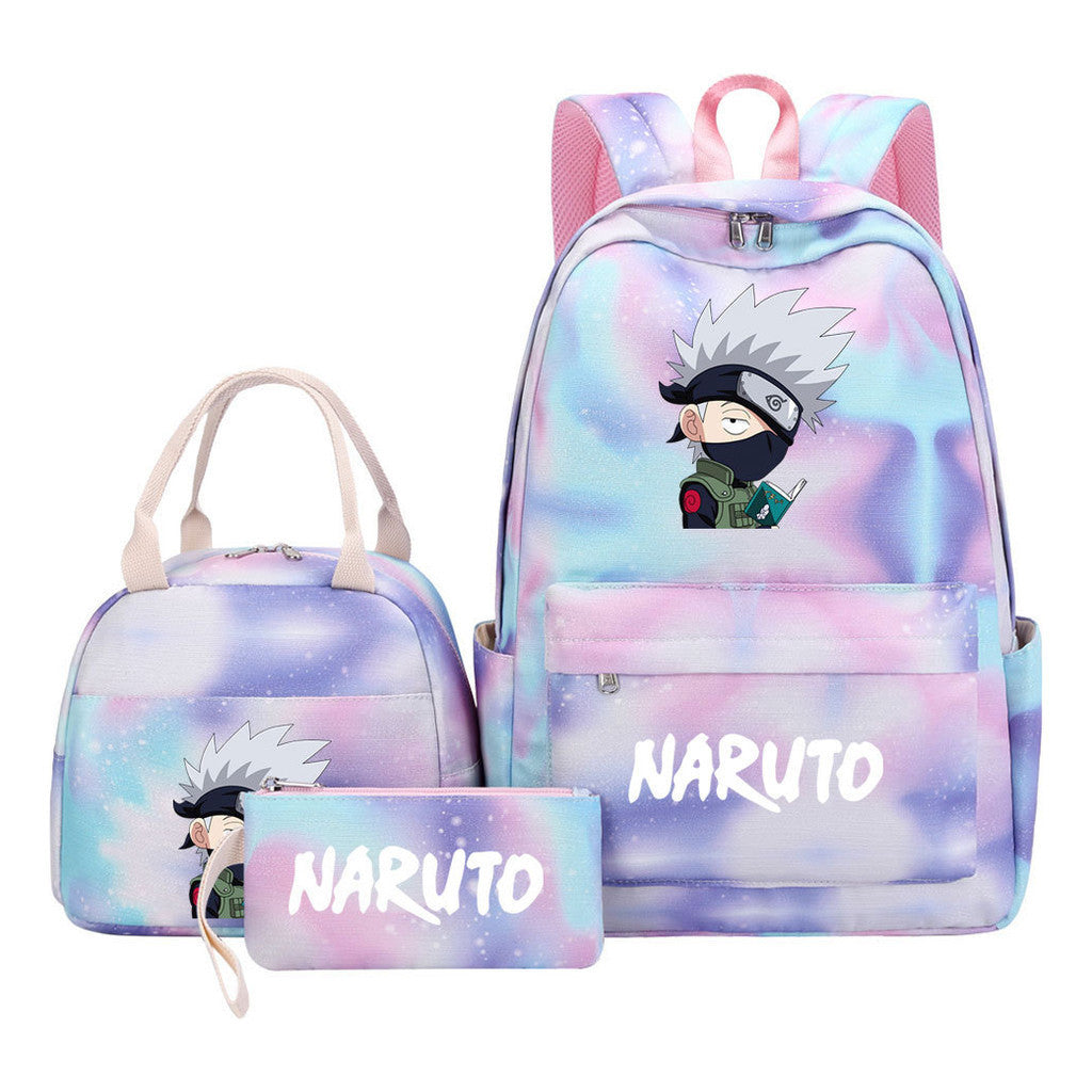 Naruto Girls School Bag Lunch Bag Three Piece Set Backpack Set