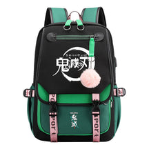 Cartoon Fashion Usb Youth Middle School Backpack For Boys And Girls Casual Woven Strap Flip Back Backpack