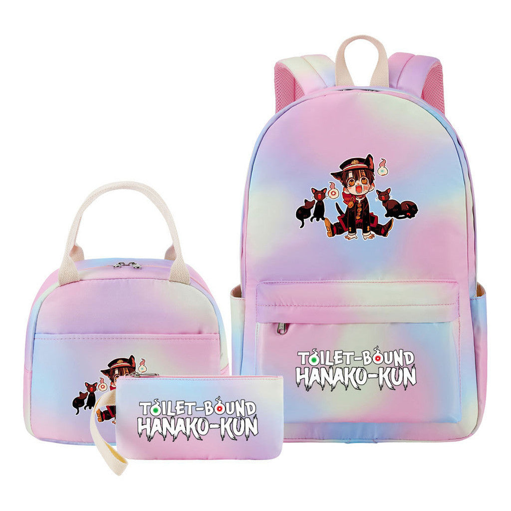 Student Girl Backpack Lunch Bag Three Piece Set Backpack Set