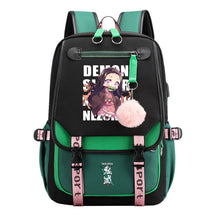 Cartoon Fashion Usb Youth Student School Bag Casual Ribbon Flip Backpack