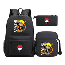 Anime Naruto Starry Sky Youth School Bag Three Piece Set For Men And Women Backpack Set
