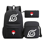 Anime Naruto Starry Sky Youth School Bag Three Piece Set For Men And Women Backpack Set