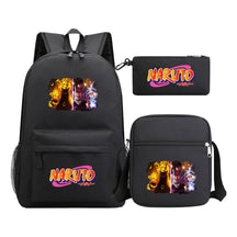 Anime Naruto Starry Sky Student School Bag Three Piece Set For Men And Women Backpack Set