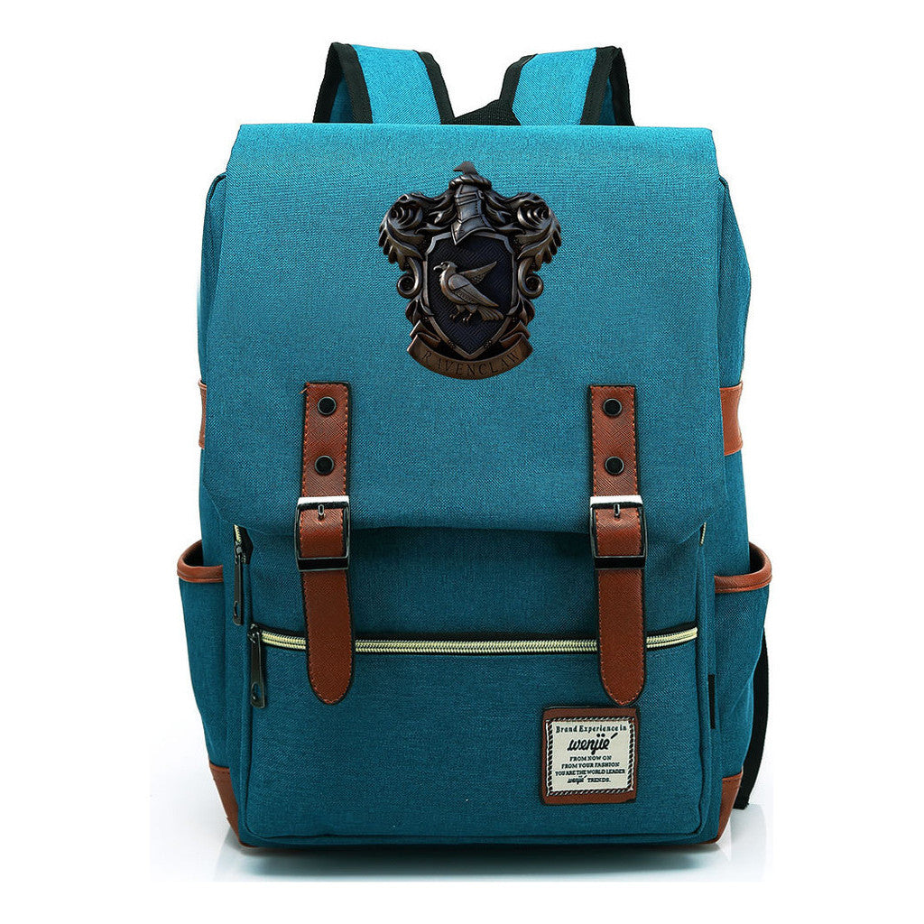 School Of Witchcraft And Wizardry Printed Youth Student School Bag Casual Belt Buckle Classic Backpack