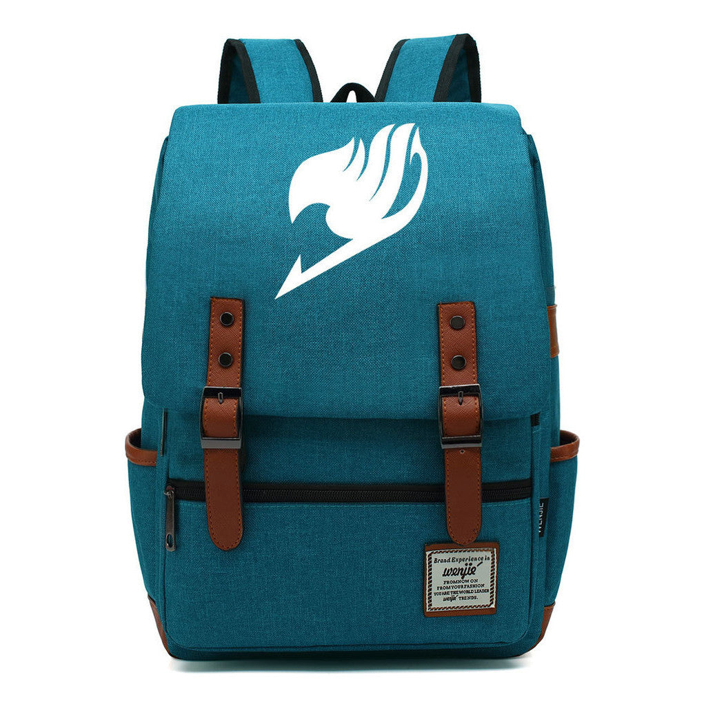 Printed Teenage Student Backpack For Men And Women With Casual Belt Buckle Classic Backpack