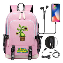 Monster Concert Printed Student Backpack Usb Leisure Backpack