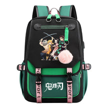 Cartoon Fashion Usb Student Backpack With Casual Woven Strap Flip Back Backpack