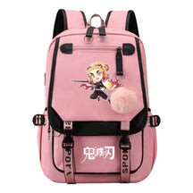 Comic Cartoon Fashion Usb Student Backpack Casual Woven Flap Backpack