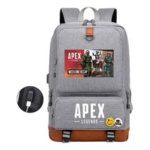 Apex Hero Print Usb Youth School Bag Leisure Travel Backpack