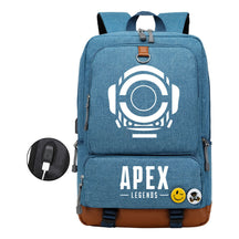 Apex Hero Print Usb Student Backpack Leisure Travel Backpack