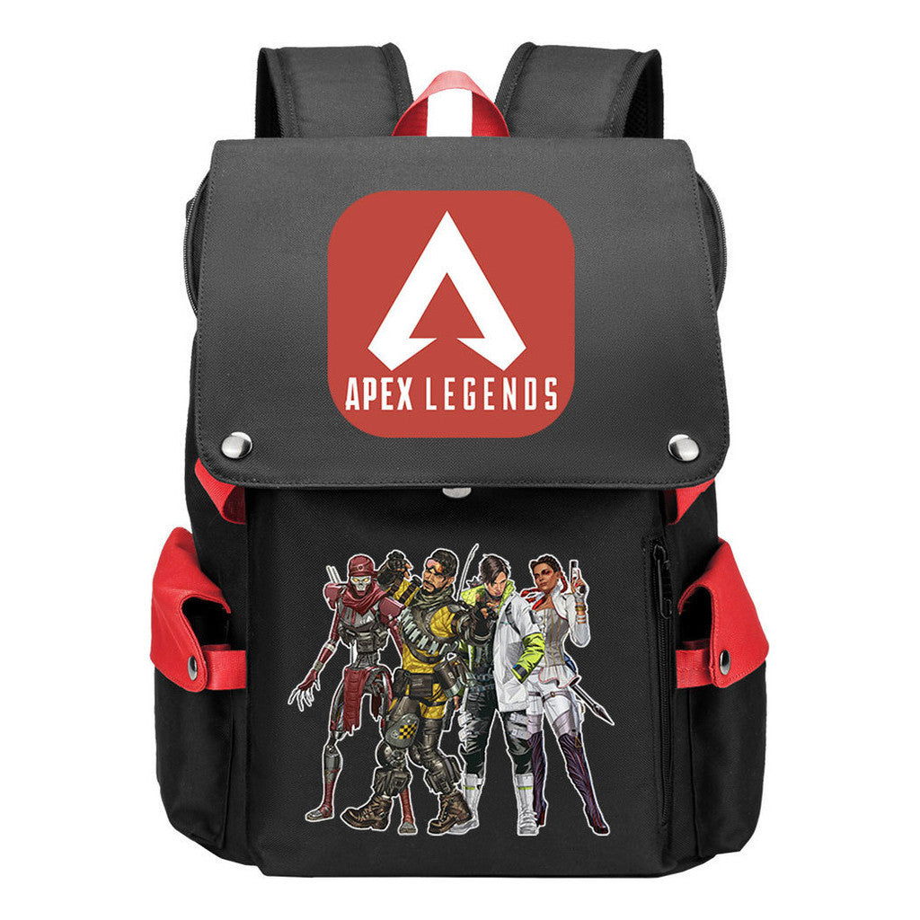Apex Hero Print Usb Charging Cap Headpiece Student Backpack Leisure Backpack
