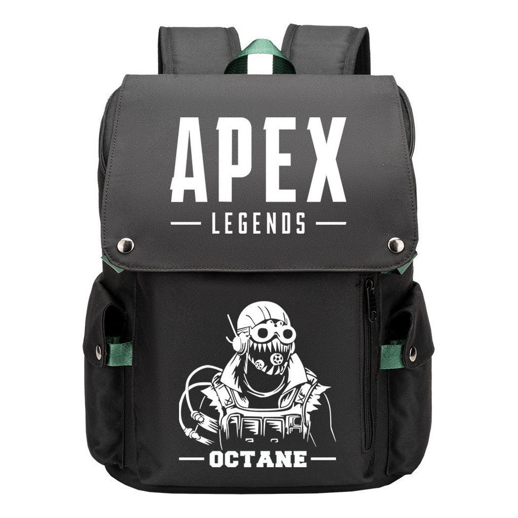 Apex Hero Print Usb Charging Head Youth School Bag Casual Backpack