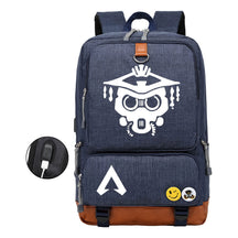 Apex Hero Print Usb Student Backpack For Leisure Travel Backpack