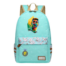 Football Star Cristiano Ronaldo Printed Student Backpack, Floral Casual Backpack