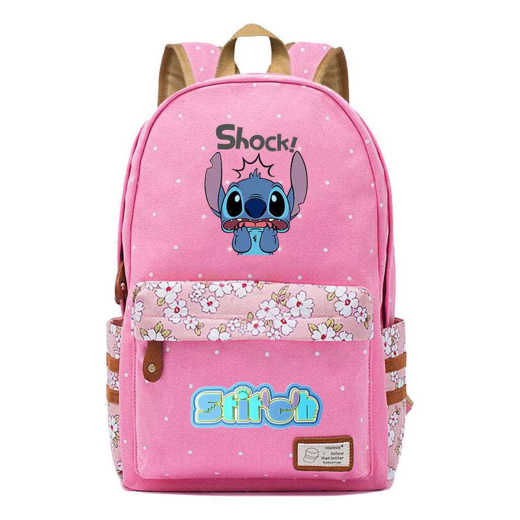 Interstellar Baby Stitch Printed Youth Student Backpack Casual Backpack