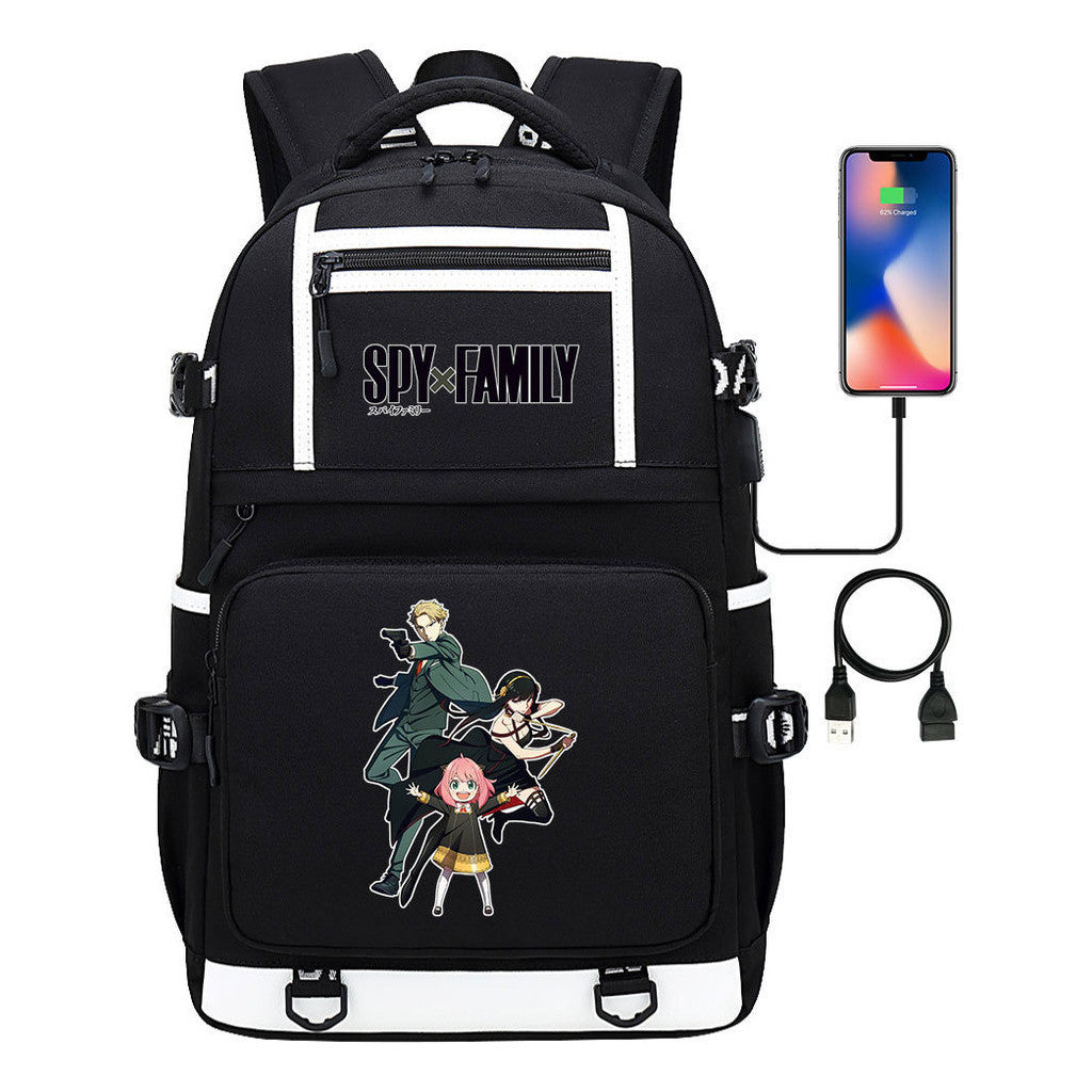 Comic Print Usb Youth Student Backpack For Men And Women, Backpack Leisure Travel
