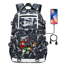 Legend Of Zelda Printed Usb Youth School Bag Backpack Leisure Travel Bag