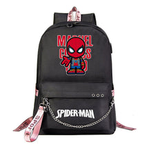 Superhero Printed Teenage Student Backpack For Boys And Girls, Casual Woven Strap Backpack