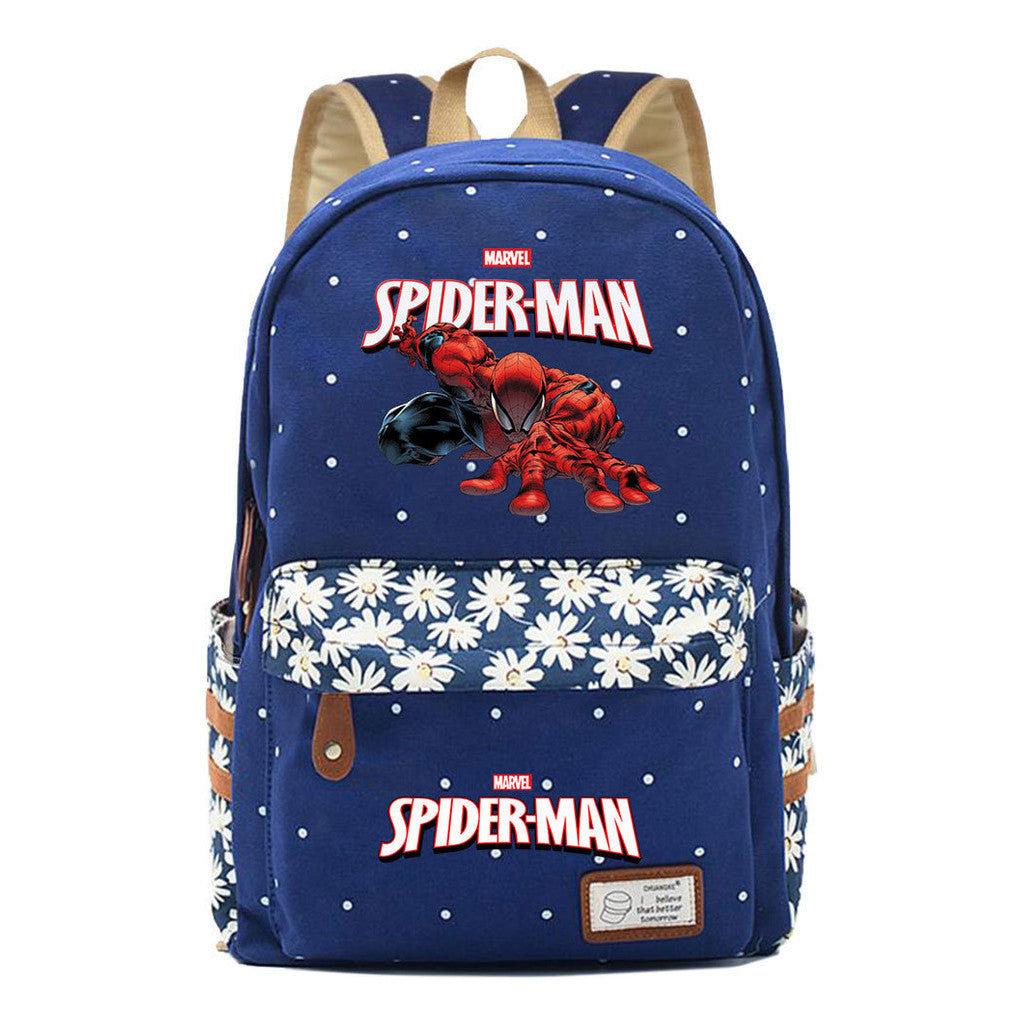Superhero Printed Teenage Primary And Secondary School Backpacks For Men And Women's Leisure Travel Backpacks