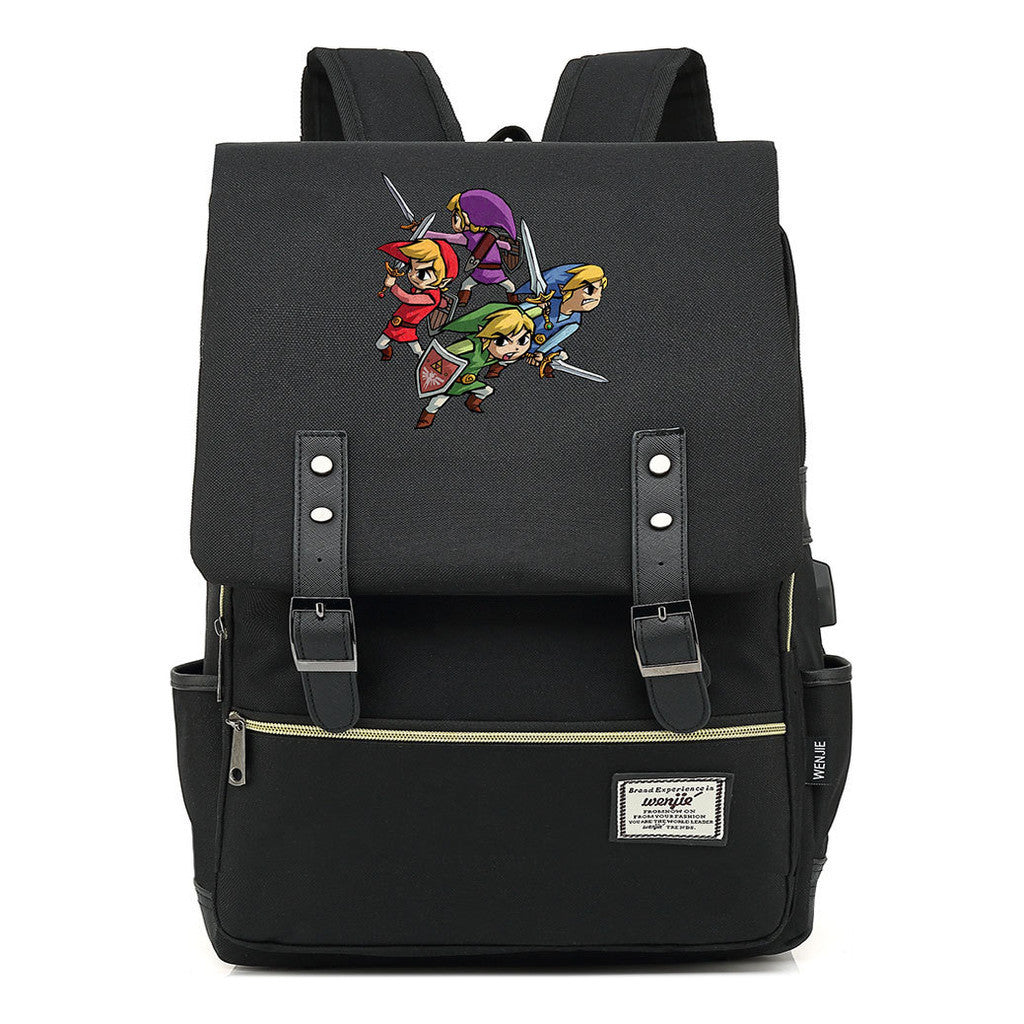 The Tears Of The Kingdom Of Zelda Game Printed Student Backpack Usb Men's And Women's Casual Backpack