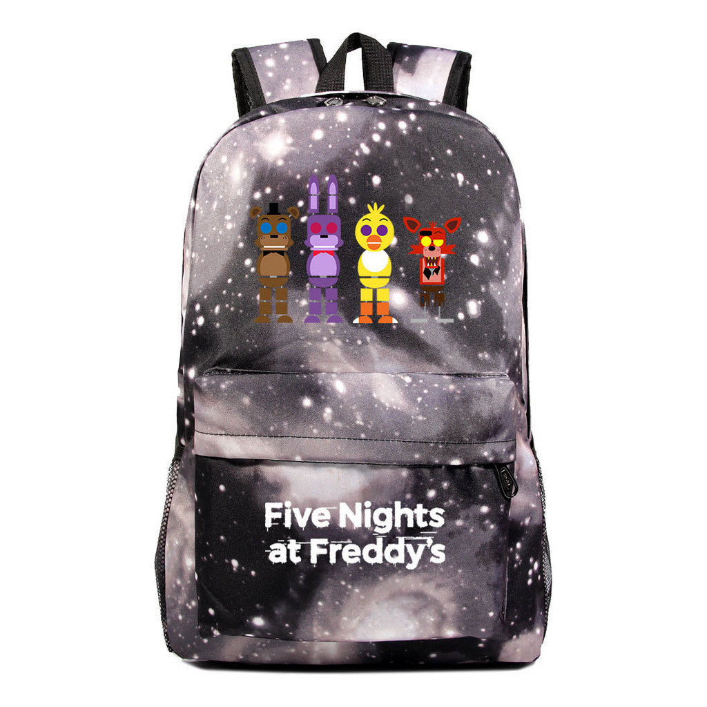 Fashion Toy Bear Game Fashion Starry Sky Youth Student Backpack Men's And Women's Leisure Backpack