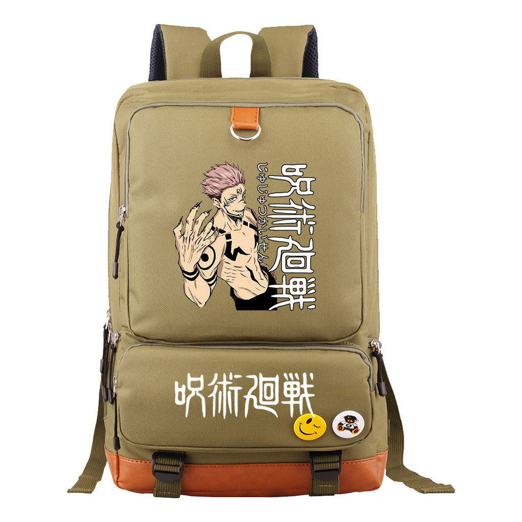 Cartoon Spell Back To War Schoolbags For Young Students And Backpacks For Men And Women.