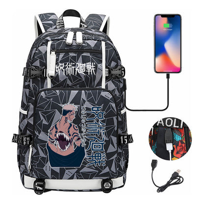 Printed Usb Youth Student Backpack For Men And Women's Leisure Large Capacity Travel Backpack