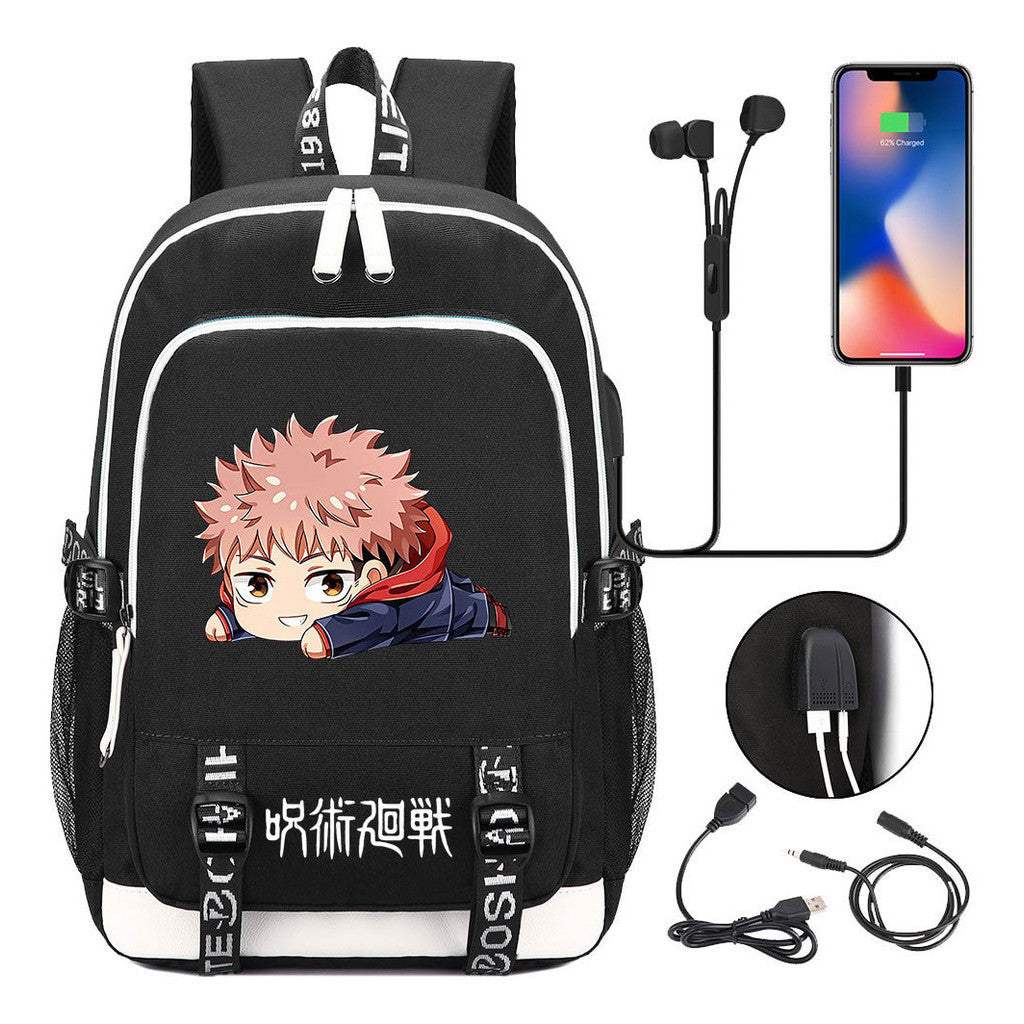 Youth Student Backpack Usb Men's And Women's Leisure Backpack