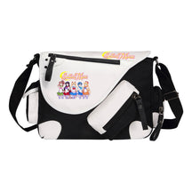 Beauty Girl Warrior Printed Youth Student School Bag Canvas Single Shoulder Bag Men's And Women's Casual Straddle Backpack